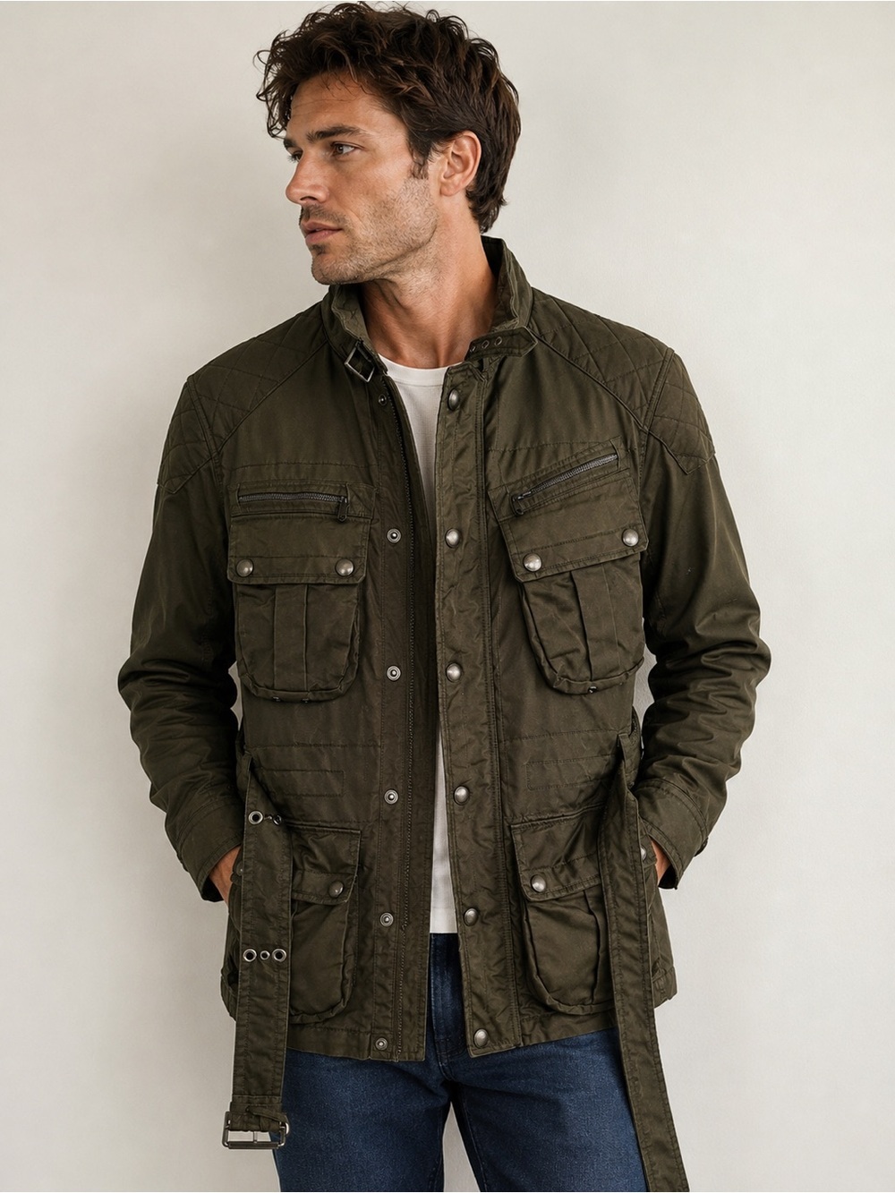 Polo Ralph Lauren Utility Military 4-Pocket Jacket Army Green – Size M